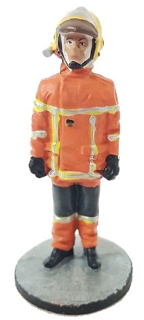 Bombero con traje ignífugo, Vandee, Francia, 2010, 1:30, Del Prado 