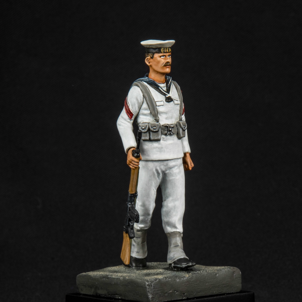 Cabo 2º Especialista de la ETEA, Armada Española, uniforme de verano, 75 m.m. 