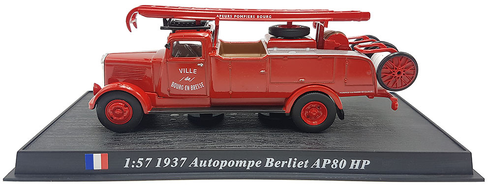 Camión de Bomberos Autopompe Berliet AP80, 1937 ,1:72, Atlas Editions 