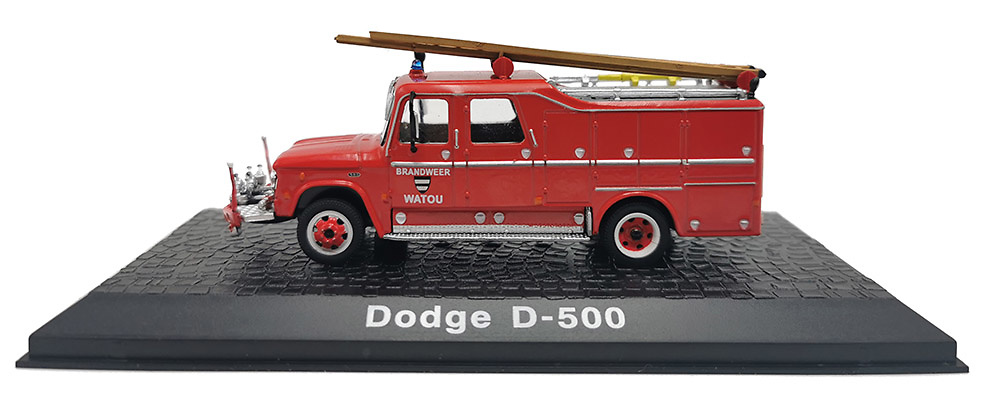 Camión de bomberos Dodge D-500, 1:72, Atlas Editions 