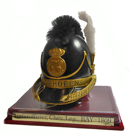 Casco de Suboficial , Caballería Ligera del Rey, Baviera, 1809, Del Prado 