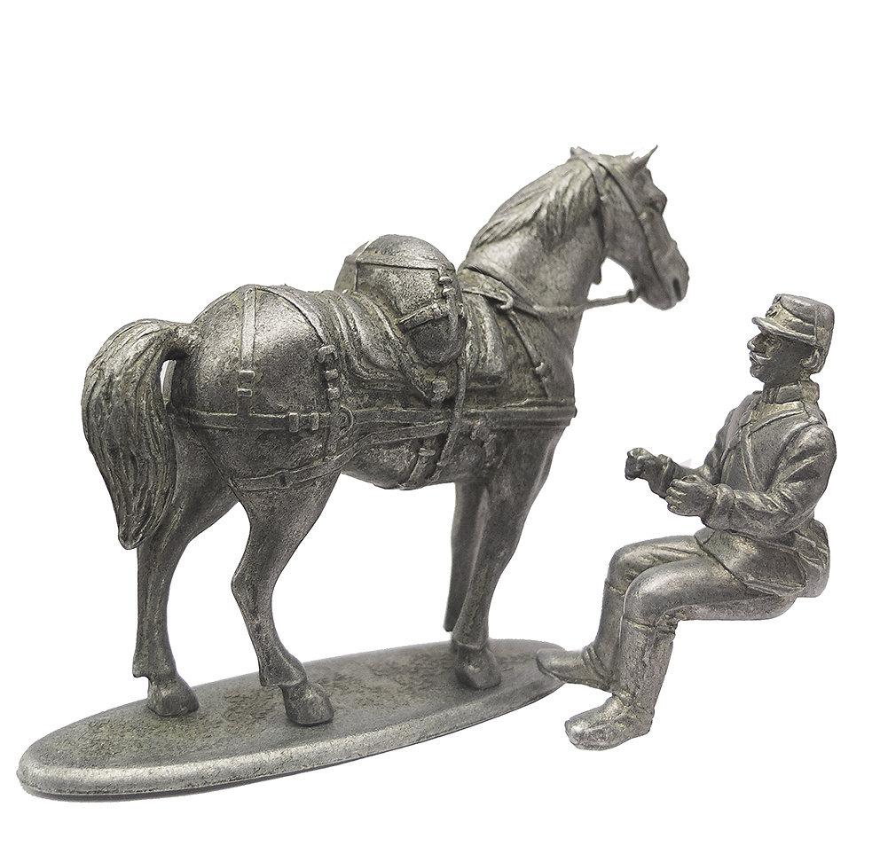 Conductor de Tren de Artillería y Caballo de tiro, 1:24, Atlas Editions 