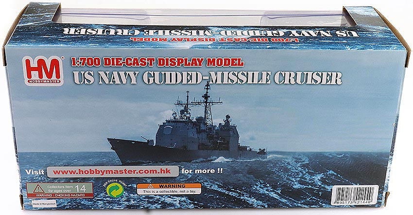 Crucero USS Yorktown (CG-48), Crucero de Misiles Guiados, US Navy, 1984/2004, 1:700, Hobby Master 