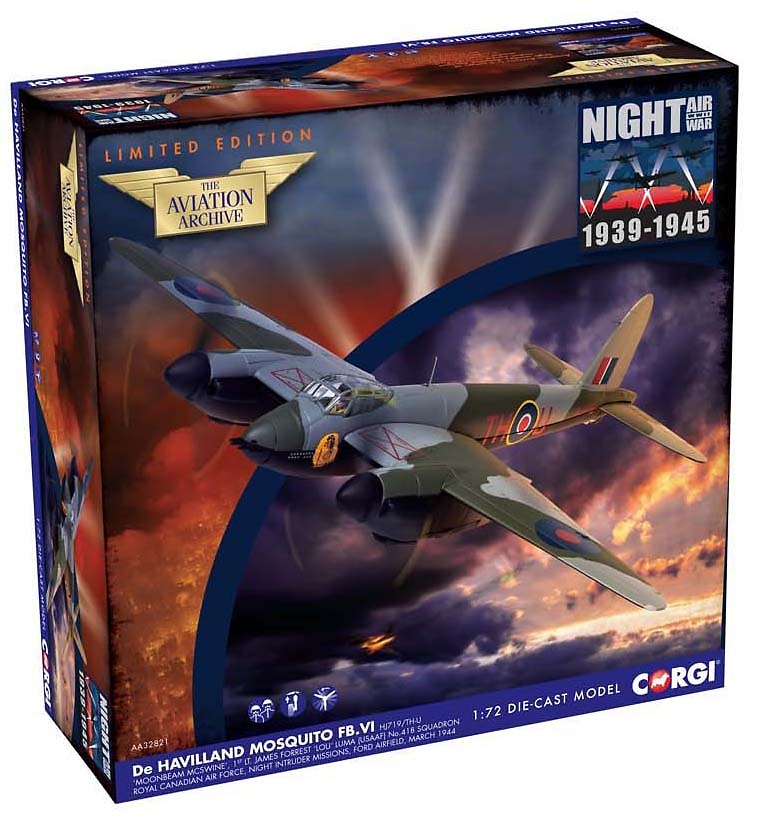 D.H Mosquito Intruder, Moonbeam McSwine, 1:72, Corgi 