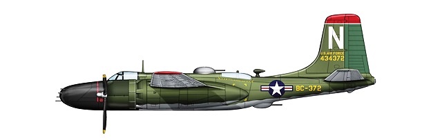 Douglas A-26B-56-DL Invader 13th Bomber sqn., 3rd Bomber Wing Iwakuni AB, South Korea, August 1950, 1:72, Hobby Master 