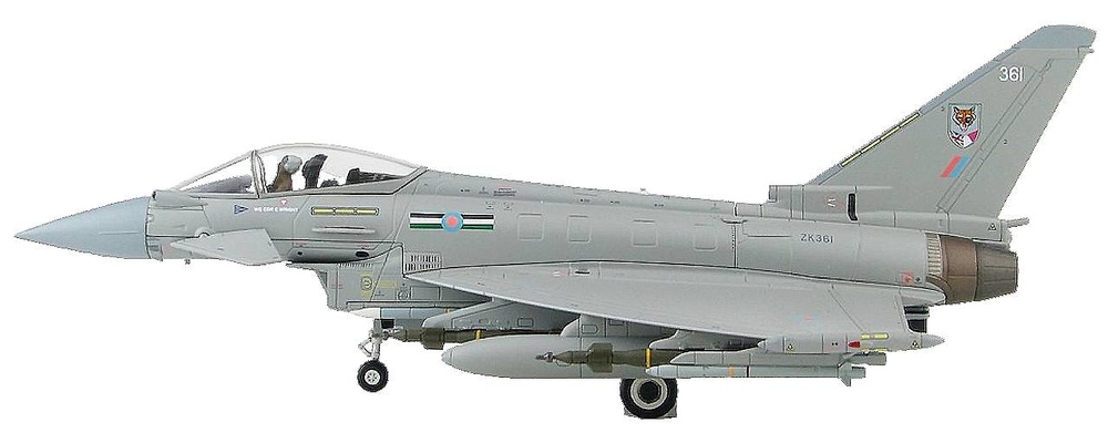 Eurofighter EF-2000 Typhoon ZK361, RAF/Fuerza Aérea Emir de Qatar, Coningsby, 2020, 1:72, Hobby Master 