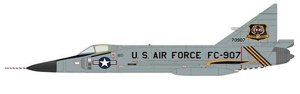 F-102A Delta Dagger, Escuadrón 337 de la USAF, 57-0907, Aeropuerto Int. Portland, 1962, 1:72, Hobby Master 