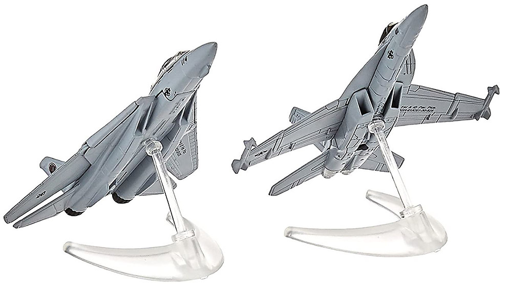 F-14 Tomcat de Maverick y Goose (Top Gun 1986) + F/A-18 Super Hornet de Rooster (Top Gun 2020) , 1:170,Corgi 