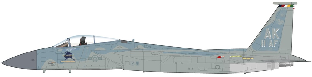 F-15C Eagle 85-0111, 11º Escuadrón, Base Aérea Elmendorf, Alaska, 1:72, Hobby Master HA4574 
