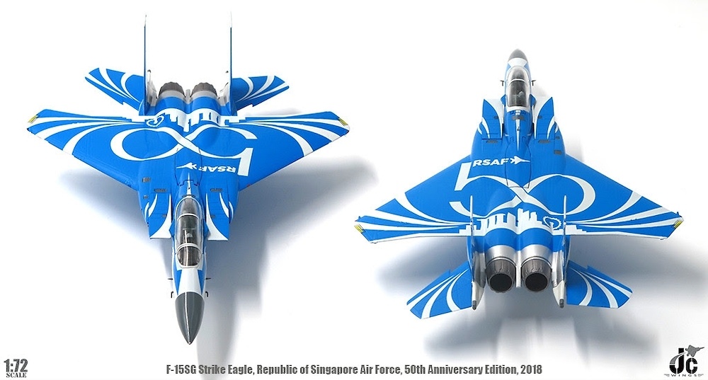 F-15SG Strike Eagle, Fuerza Aérea de la República de Singapur, 50 Aniversario, 2018, 1:72, JC Wings 
