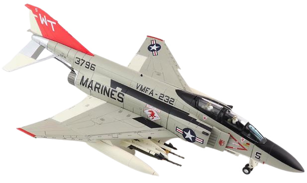F-4J Phantom II 153833, VMFA-232 “Red Devils” US Marines, Japón, 1977, 1:72, Hobby Master 