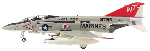 F-4J Phantom II 153833, VMFA-232 “Red Devils” US Marines, Japón, 1977, 1:72, Hobby Master 