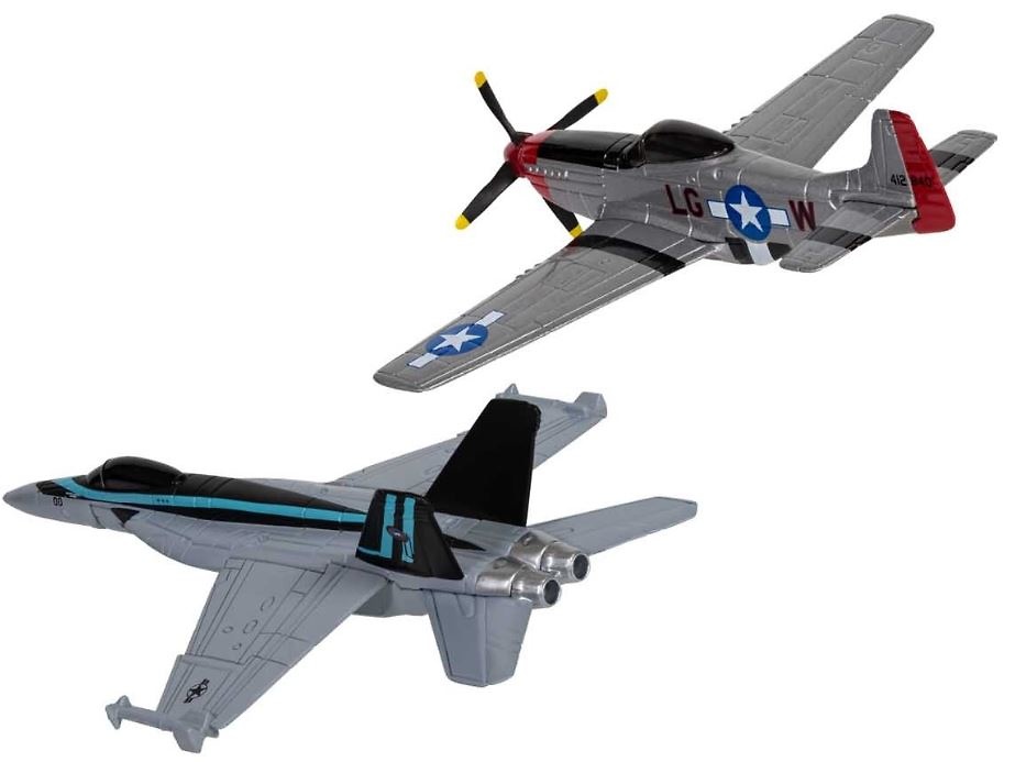 FA-18 Super Hornet + P-51D Mustang de Maverick (Top Gun Maverick, 2021), 1:170, Corgi 