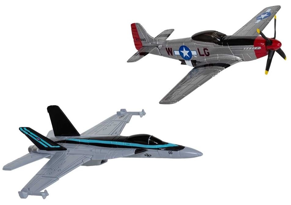 FA-18 Super Hornet + P-51D Mustang de Maverick (Top Gun Maverick, 2021), 1:170, Corgi 