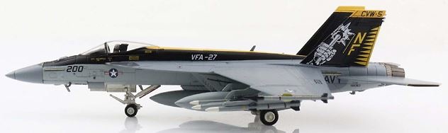 F/A-18E Super Hornet, USN VFA-27 Royal Maces, NF200, USS Ronald Reagan, Japón, 2015, 1:72, Hobby Master 