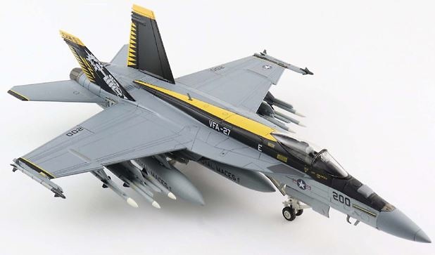 F/A-18E Super Hornet, USN VFA-27 Royal Maces, NF200, USS Ronald Reagan, Japón, 2015, 1:72, Hobby Master 