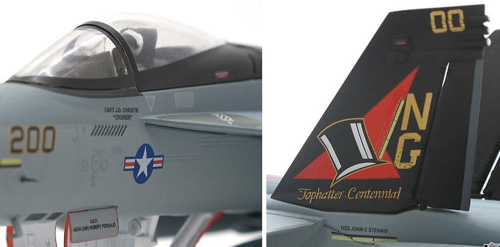 F/A-18E Super Hornet, VFA-14 Tophatters, USS John C. Stennis, 100 Aniversario, 2019, 1:72, JC Wings 