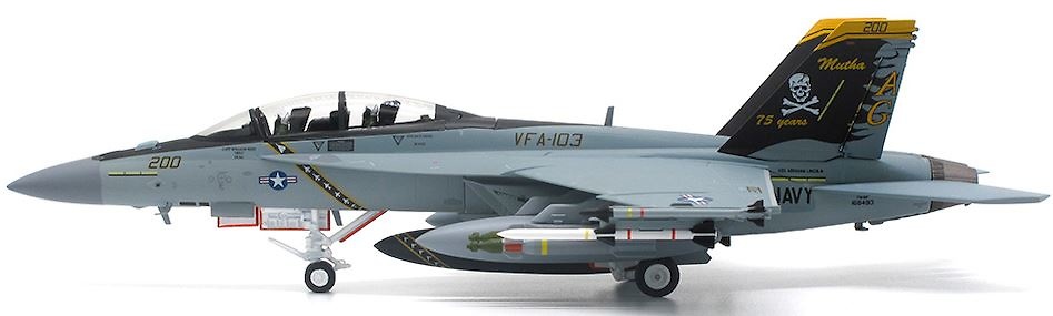 F/A-18F Super Hornet, US Navy, VFA-103 Jolly Rogers 75th Anniversary, 2018, 1:72, JC Wings 