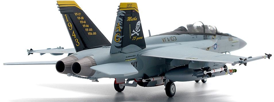 F/A-18F Super Hornet, US Navy, VFA-103 Jolly Rogers 75th Anniversary, 2018, 1:72, JC Wings 