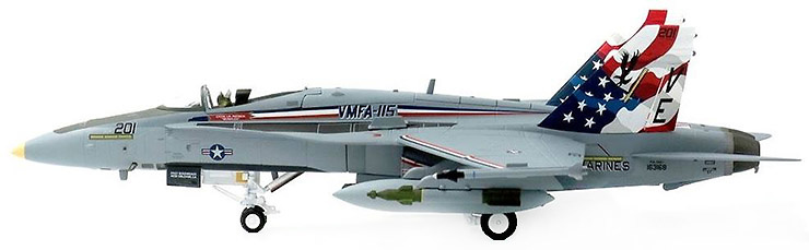 F/A18A Super Hornet US Marines, VMFA-115 Silver Eagles, Lajes, Portugal, 2013, 1:72, JC Wings 