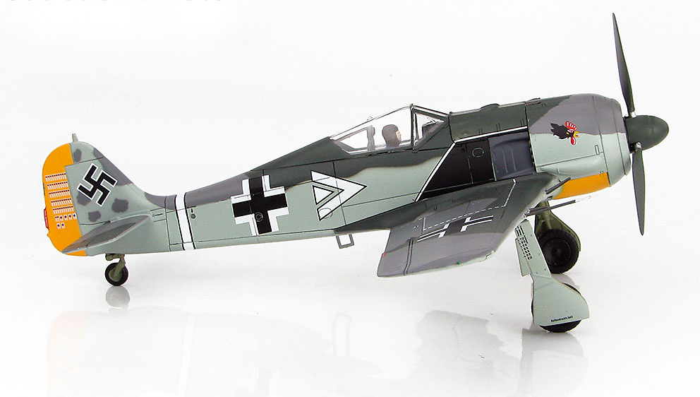 FW 190A-4, piloto Egon Mayer, Gruppenkommandeur III./JG 2, 1943, 1:48, Hobby Master 