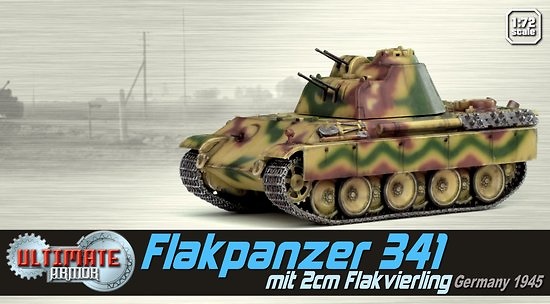 Flakpanzer 341 mit 2cm Flakvierling, Alemania, 1945, 1:72, Dragon Armor 