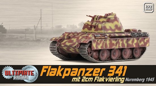 Flakpanzer 341 mit 2cm Flakvierling, Nuremberg, 1945, 1:72,Ultimate Armor 