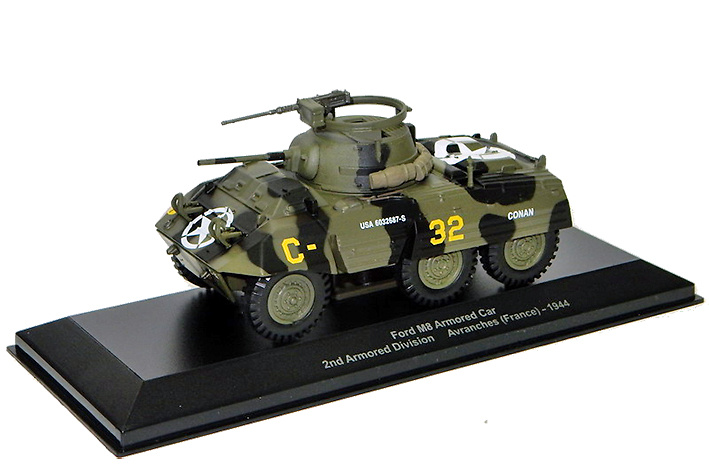 Ford M8 Arm Car, 2nd Arm Div, Avranches, 1944, 1:43, Atlas 