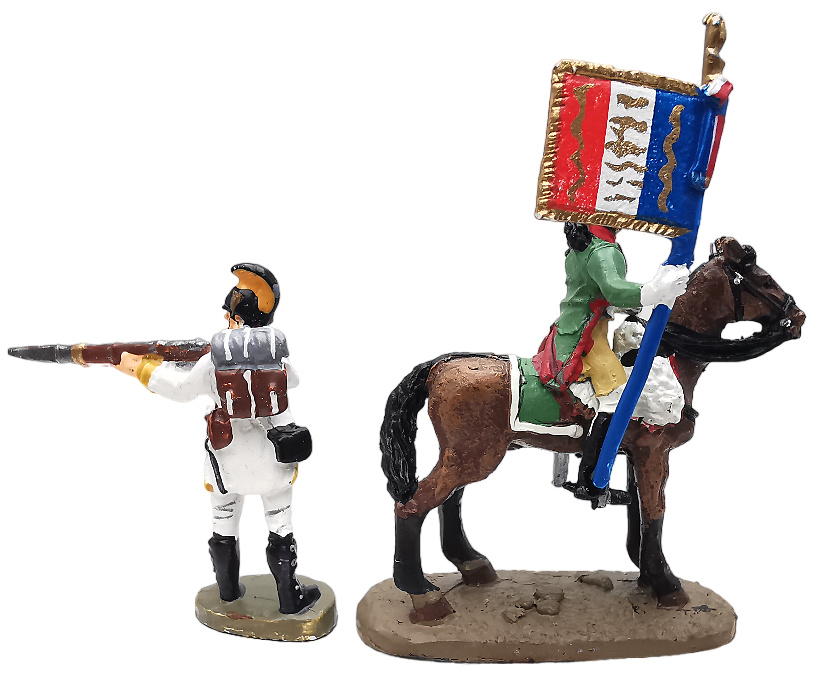 Fusilero y portaestandarte a caballo, Batalla de Austerlitz, 1:60, Del Prado 