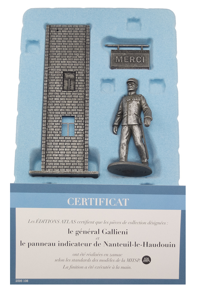 General Gallieni con cartel indicador en Nanteuil-le-Haudouin, Francia, Septiembre, 1914, 1:24, Atlas Editions 