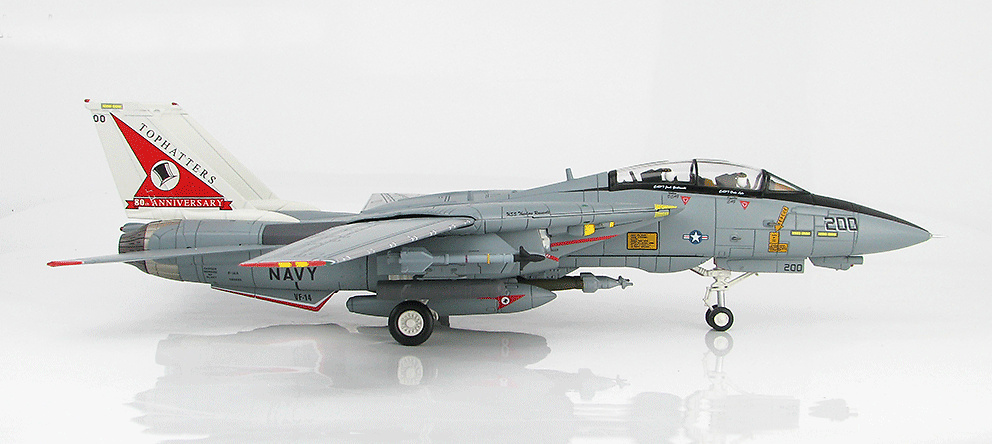Grumman F-14A Tomcat, 162698, VF-14 Tophatters, 80 Aniversario, 1999, 1:72, Hobby Master 