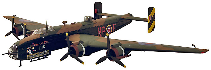 Handley Page Halifax B.III, LV607 ‘Friday the 13th’ No.158 Squadron RAF Lisset, Yorks, 1944-45, 1:72, Corgi 