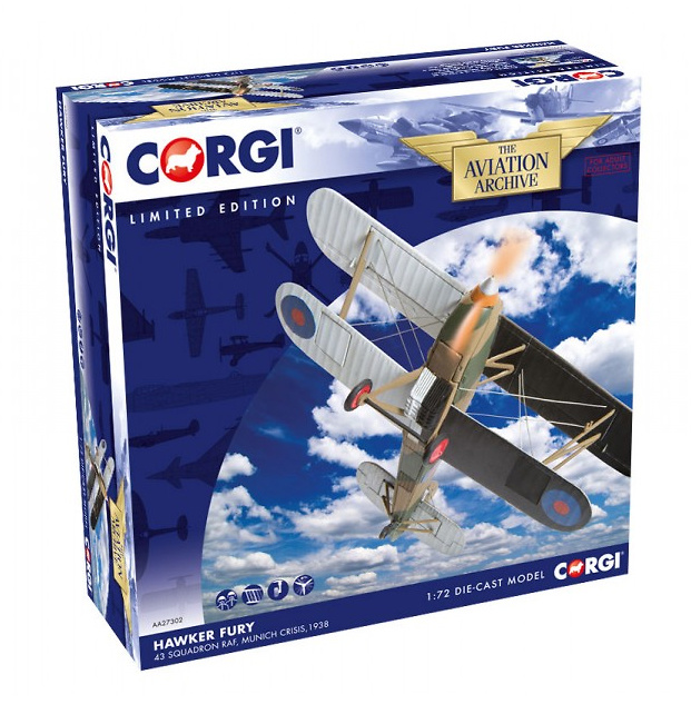 Hawker Fury, 43 Squadron RAF, Munich Crisis, 1938, 1:72, Corgi 