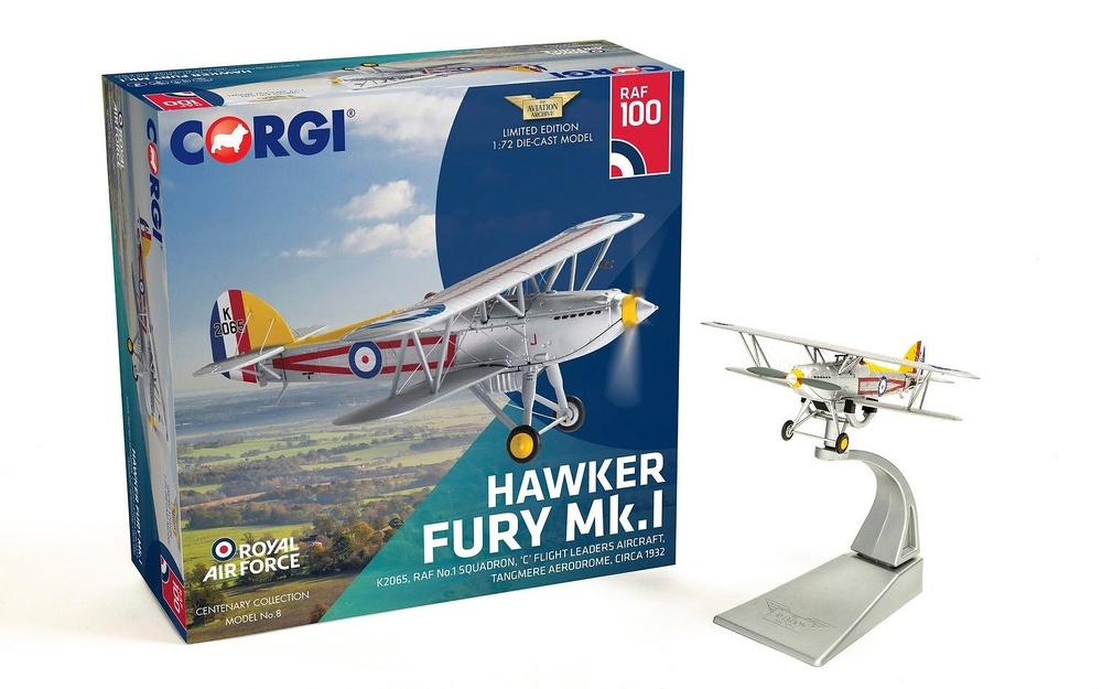 Hawker Fury Mk.I, K2065, RAF No.1 Squadron, circa 19321:72, Corgi 