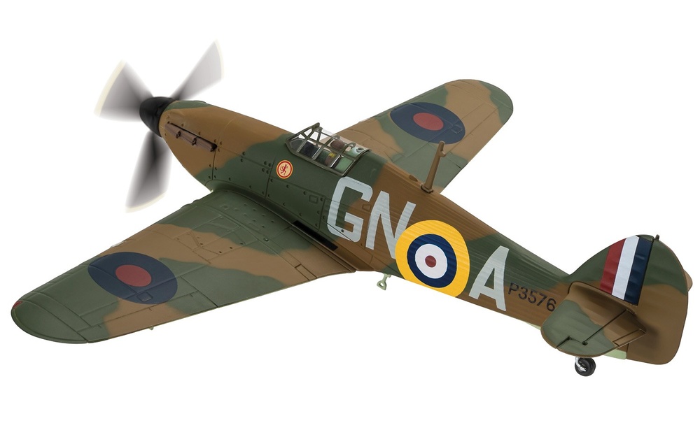 Hawker Hurricane Mk.I, P3576 (GN-A), Teniente James Brindley Nicolson (VC), RAF No.249 Squadron, Agosto, 1940, 1:72, Corgi 