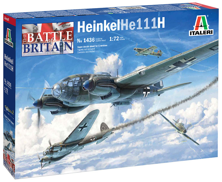 Heinkel HE111H, Bombardero Medio, Alemania, 2ª Guerra Mundial 1:72, Italeri 
