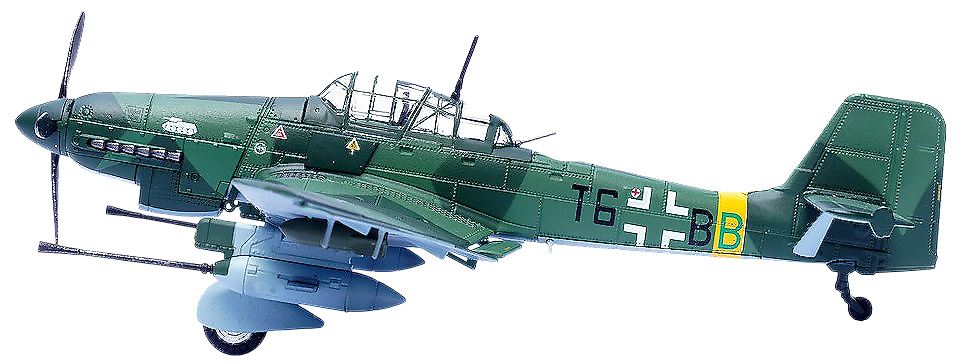 Ju-87G2 10 Stuka (PZ)/SG 2 Immelmann T6+BB (Oberst. Hans-Ulrich Rudel), Husi, 1944, 1:72, Panzerkampf 14647PC 