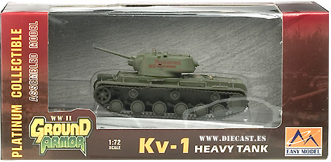 Kv-1, Carro de combate pesado, Rusia 1942, 1:72, Easy Model 