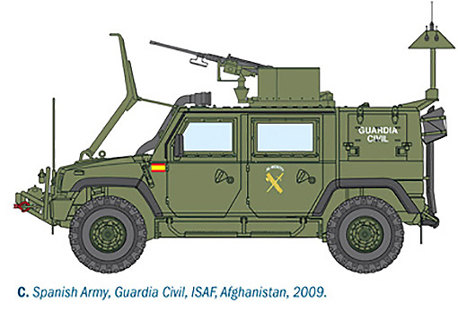 LMV Lince, Guardia Civil, Ejército Español, ISAF, Afganistán, 2009, 1:35, Italeri 