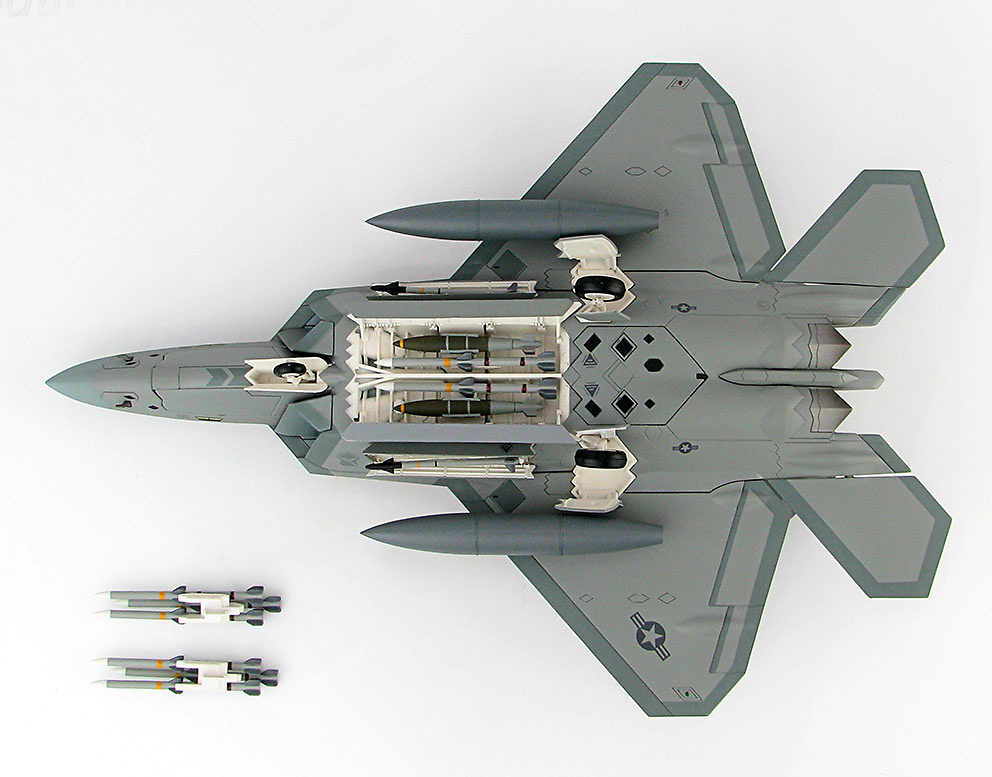 Lockheed F-22 Raptor 05-4086, 95th FS, RAF Lakenheath, Abril, 2016, 1:72, Hobby Master 
