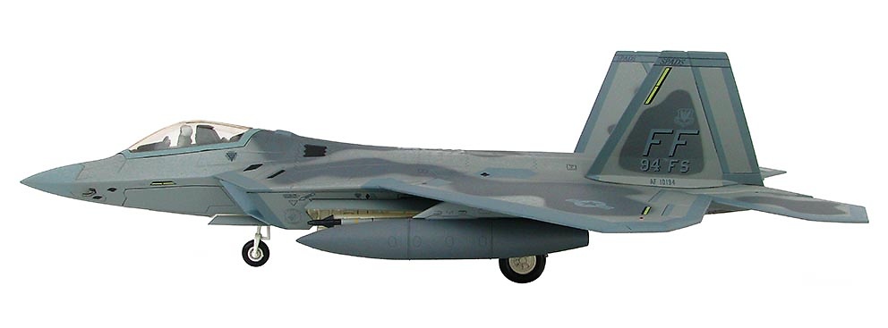 Lockheed F-22 Raptor AF 10194, 94th FS, 1st FW, Base Aérea de Langley, Virginia, 1:72, Hobby Master 