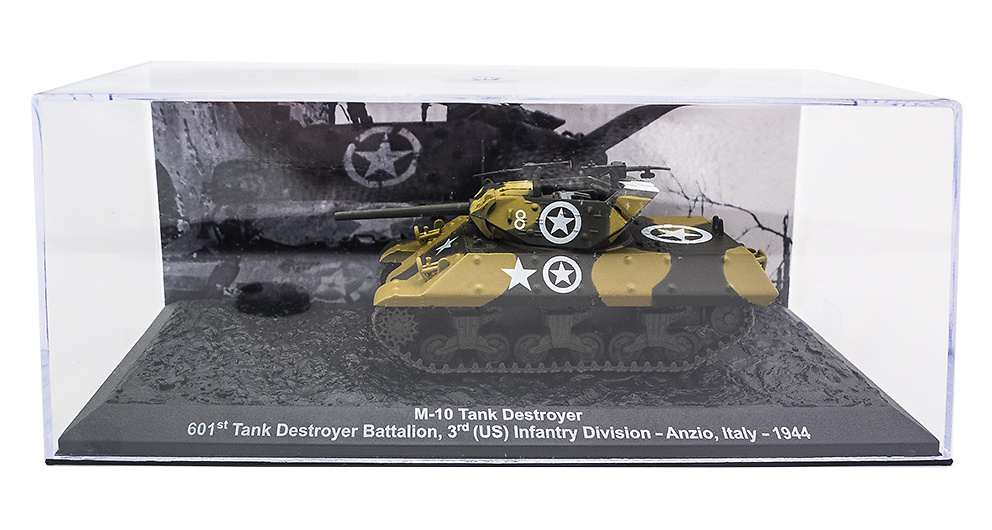 M10, Cazacarros, 601st Batallion, 3rd US Infantry Division, Anzio, Italia, 1944, 1:72, Altaya 
