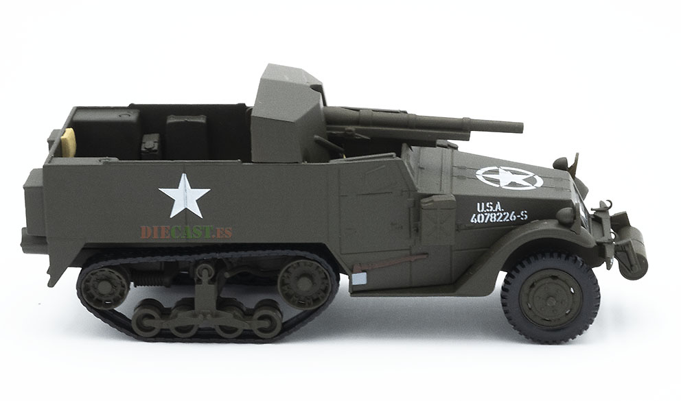 M3A-1 75 mm, Gun Motor Carriage, USA, 2ª Guerra Mundial, 1:43, Atlas 