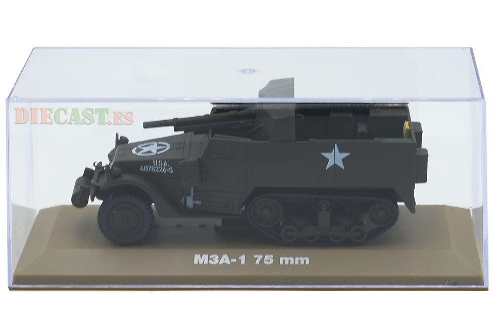 M3A-1 75 mm, Gun Motor Carriage, USA, 2ª Guerra Mundial, 1:43, Atlas 