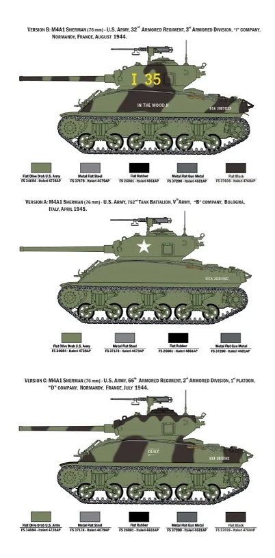 M4A1 Sherman con infantería, 1:35, Italeri 