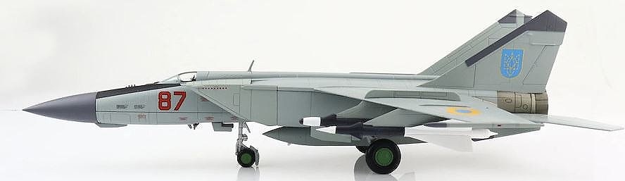 MIG-25PDS Foxbat Red 87, 933º FAR, Defensa Aérea Ucraniana, 1995, 1:72, Hobby Master 
