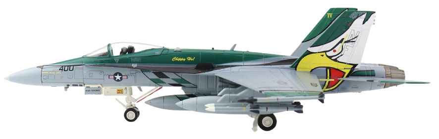 McDonnell Douglas F/A-18C Hornet, USN VFA-195 Dambusters, NF400 Chippy Ho, 2010, 1:72, Hobby Master 