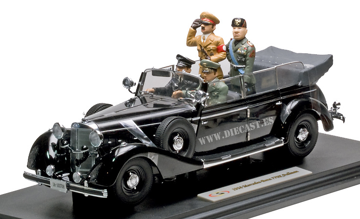 Mercedes Benz 770K más cuatro figuras, Berlín 1939, 1:18, Signature 