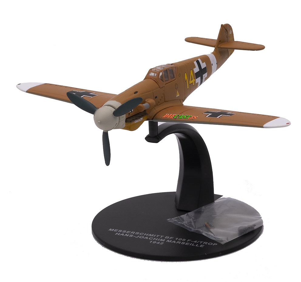 Messerschmitt Bf-109 F-4/Trop, piloto Hans Joachim Marseille, 1942, 1:72, Atlas 