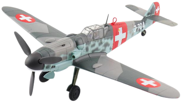 Messerschmitt Bf 109 G-6 J-704, 7 Fliegerkompanie, Fuerza Aérea Suiza, 1944, 1:48, Hobby Master 